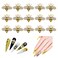 minkissy Bee Nail Charm 20pcs Bee DIY Charms Jewels Nail Ornaments Alloy Jewelry Shiny Decorations Rhinestone Decor Charm Decoration for Art Sticker Supplies Gold Nail Charms