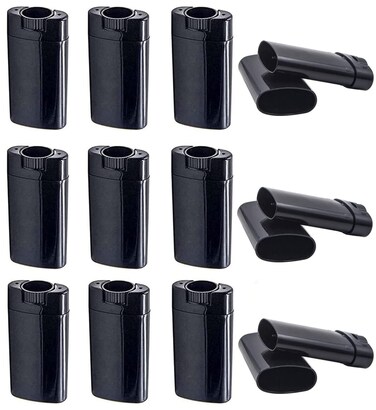 Sxminer 30 Pcs 15ml Black Empty Deodorant Container Oval Plastic Lip Balm Tube Twist-Up Refillable Tubes Lipstick Tube 0.5 oz Filling Deodorant Stick BPA-Free for Homemade Lotion Bars Crayon Chapstick