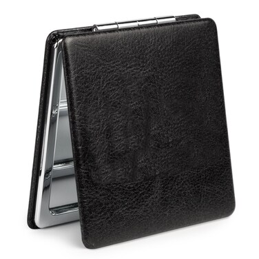 Compact Mirror, 1x/2x Magnifying Foldable Cosmetic Mirror, Portable Travel Mirror for Pocket and Purses, Singer Merch Compact Mirror for Fans (Black)