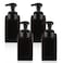 4 Pcs 450ml/15oz Foaming Soap Dispenser Plastic Foam Liquid Pump Bottle Container for Home Kitchen Bathroom - Brown