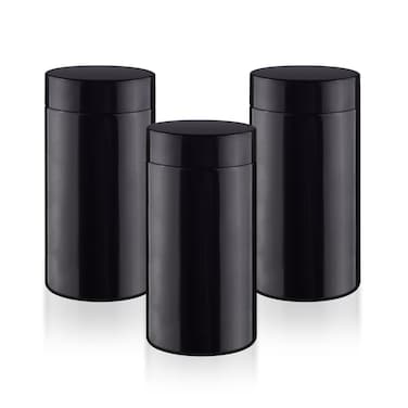 3 Pcs 100ml/3.4oz Black Glass Jars Empty Round Glass Containers for Coffee Powder Slime Makeup Cream Lotion Cosmetic