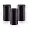 3 Pcs 100ml/3.4oz Black Glass Jars Empty Round Glass Containers for Coffee Powder Slime Makeup Cream Lotion Cosmetic