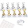 Nail Holder for Nail Art Practice, Nail Stands for False Nails Painting, 30 pcs of adhesive putty 1 Crystal Base 2 Sets Magnetic Acrylic