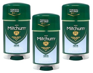 Mitchum Clear Gel Anti-Perspirant &amp; Deodorant, Unscented for Men, 2.25 Oz (3 Pack)