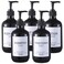 Stylish Shampoo Dispenser Bottles,(5Pack)16.9oz Reusable Shampoo and Conditioner Bottles,Black Shampoo Bottles Refillable with Pump,Shampoo and Conditioner Dispenser