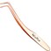 False Eyelash Applicator DIY Lash Applicator Tool Stainless Steel Curved Eyelash Tweezers for Strip Lashes, Rose Gold