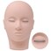 Lash Mannequin Head with 3 Lash Layers, Practice Training Manikin for Makeup and Eyelash Extensions, Soft-Touch Silicone Rubber Flat Doll Head