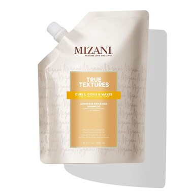 Mizani True Textures Moisture Replenish Shampoo   Smooths &amp; Hydrates   with Coconut Oil   Sulfate &amp; Paraben-Free   for Curly Hair