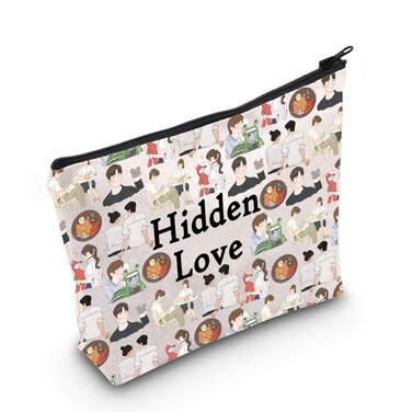 MNIGIU Cdrama Lover Gift Cdrama Inspired Cosmetic Bag Hidden Love Makeup Bag Drama Addict Gift