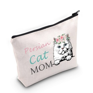 Persian Cat Mom Cosmetic Bag Cat Lover Gift Persian Cat Mom Makeup Zipper Pouch Bag for Women Girls Persian Cat Owner Gift (Persian)