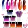 Color Dip Powder Set, 6 Colors Mood Changing Dip Powder Color Change Dipping Powder, Glossy Nail Art Manicure DIY Salon Home Gift for Ladies (YYSDDPS-No.12-6PCS)
