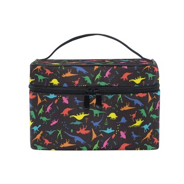 Makeup Bag, Dinosaurs Travel Makeup Organizer Bag Cosmetic Cases Toiletry Bags for Girl Women Ladies