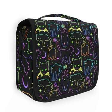 Hanging Toiletry Bag Witchcraft Black Cats Makeup Bag Travel bag for Toiletries Portable Toiletry Organizer Bags Toiletry Bag for Women Men, Travel-Essentials Toiletry Bag