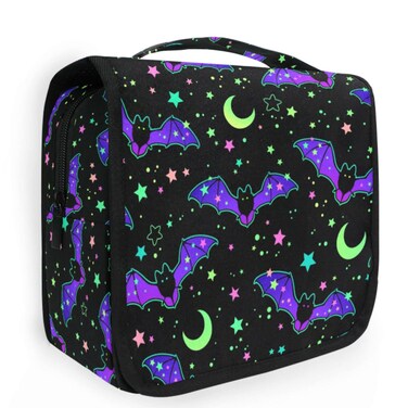 Hanging Toiletry Bag Magic Galaxy Bat Makeup Bag Travel bag for Toiletries Portable Toiletry Organizer Bags Toiletry Bag for Women Men, Travel-Essentials Toiletry Bag