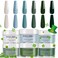 Modelones Acrylic Powder 6 Colors Acrylic Nail Powder Kit Sage Green Mist Blue Light Grey Dark Olive Shades Matcha Avocad 3D Acrylic Nail Art Nail Extension No Nail Lamp Needed (C5-Misty forest)