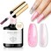 modelones Pearl Gel Nail Polish Top Coat, 2-in-one Clear Pearlescent Glitter Glossy Sparkle Finish Long Lasting Soak Off Mermaid Shimmer Manicure Nail Art Home Salon DIY 10 ML