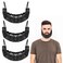 Molain Beard Apron, 3Pcs Beard Bonnet for Men Sleeping, Silky Satin Beard Bonnet Adjustable Beard Bandana Covers Facial Beard Cover Soft Comfortable Beard Bib Apron for Men