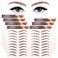 Molain Eyebrow Tattoos Stickers 7 PCS Waterproof Tattoo Color Fake Eyebrows Tattooed Stencils Instant Transfer False Brows Shape Grooming Shaping Temporary Brow Peel Off Tint Paper For Women(brown)