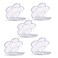 5 Pieces Flower Shape 6 Grids Empty Eyeshadow Tray with Aluminum Palette Refillable Powder Lipstick Cosmetics Container Box for Festivals Party Club Appointment Wedding