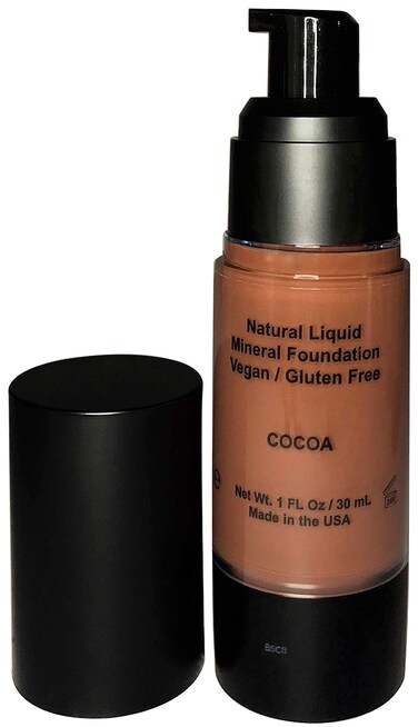 Mom's Secret 100% Natural Liquid Foundation, Organic, Vegan, Aloe Based, Natural Sun Protection, Gluten Free, Cruelty Free, Made in the USA, 1FL Oz. (Caramel)