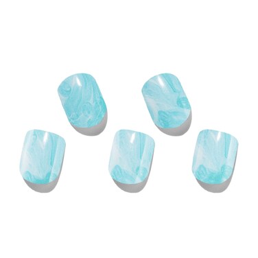 MOMSON Gel Nail Strips, Semi Cured, 20 Full Cover Irregular Shaped Stickers, Pink Rose, Real Gel Nail Polish Wraps, DIY Manicure Kits for Women, Last Up to 2 Weeks