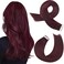 Moresoo Burgundy Tape in Extensions Human Hair Seamless Hair Extensions Tape in Real Human Hair Extensions Wine Red Tape in Hair Extensions Human Hair Silky Straight Hair 24 Inch #99J 20pcs 50g