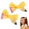 MOSOTECH 2 Pcs Pencil Bow Hair Clips for Girls First Day of School Outfits, Back to School Hair Accessories Hair Pins for Students Teacher, School Bow Hair Barrettes Back to School Supplies Stuff
