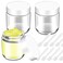 MotBach 3 Pack 4oz Glass Jars with Lids, Small Glass Containers with Lids and Inner Liners, 120ml Glass Jars Travel Toiletries with Spatulas for Makeup Cosmetic Slime Sample Lip Balm Cream Lotion