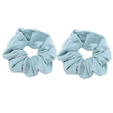 Velvet Scrunchies Ultra Soft - Set of 2 (Light Green)