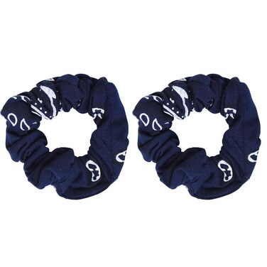 Navy Bandana Scrunchies Cotton Hair Bobble - Set of 2