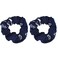 Navy Bandana Scrunchies Cotton Hair Bobble - Set of 2