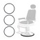 MoyRetty 3Pcs Salon Chair Rubber Base Ring, Salon Equipment Floor Protective Rubber Ring Gasket,Hydraulic Styling Chair Round Rubber Base