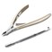 MR.GREEN Cuticle Nippers Gorgeous Colorful Cuticle Scissors Nail Manicure Clippers Trimmer Dead Skin Remover Cutters Beauty Tool (Nickel Pearl+Pusher)