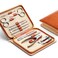 MR.GREEN Manicure Set 12 in 1 Full Function Nail Clippers Personal Care Tool Kits Stainless Steel Pedicure Sets with Leather Case Idea Gift (12Pcs Set) Brown