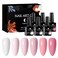 Pink Gel Nail Polish Set 6 Colors Gel Polish Set Nail Art Pink Nail Polish Kit for Women Girl Nail Lovers Gift Salon DIY