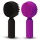 2 PC Silicone Facial Cleansing Brush 2 in 1 Facial Scrubber Manual Exfoliating Facial Brush Face Cleanser Face Exfoliator Ultrafine Bristles for Sensitive Skin Easy to Clean Lather Well(Black&amp;Purple)