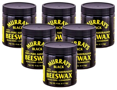 Murrays Black Beeswax 3.5 Ounce Jar (103ml) (6 Pack)