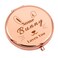 Mwphuy Bunny Gifts Compact Rose Gold 2.6"L x 2.6"W Folding Portable Makeup Mirror