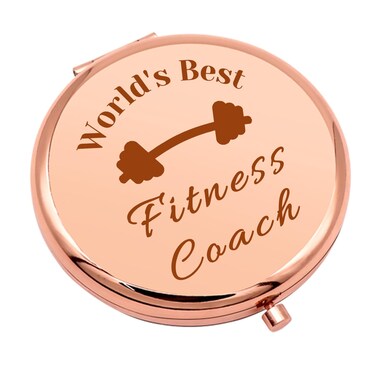 Fitness Instructor Gift Thank You Compact Makeup Mirror Fitness Lover Gifts Sport Coach Present Trainer Present Gym Workout Coach Appreciation Pocket Makeup Mirrors Retirement