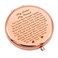 Mwphuy Rose Gold Folding Compact Mirror for Women, Sisters, Friends - 2.6" Round Unframed Stainless Steel Makeup Mirror - Perfect for Travel, Gifts