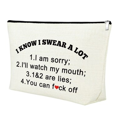 Funny Sarcastic Gift Makeup Bag Humor Gift for Women Friend Funny Coworker Gift Ideas Prank Gifts Funny Cosmetic Bag Christmas Birthday Gifts for Besties Girlfriend Coworker Best Friend Travel Pouch