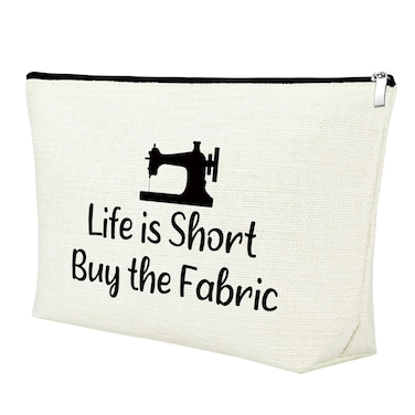 Mxrymvu Crafting Gifts for Women Makeup Bag Craft Lover Gifts Crafter Gift Ideas Crafting Queen Cosmetic Bag Sewing Lover Gift Birthday Christmas Gifts for Friend Girls Her Makeup Pouch with Zipper