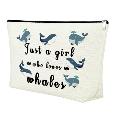 Whale Gifts for Women Makeup Bag Whale Lover Gift Ocean Animal Lover Gift Whale Cosmetic Bag Whale Themed Gifts Birthday Christmas Gifts for Best Friend Daughter Sister Her Cosmetic Travel Pouch