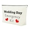 Wedding Day Gifts for Bride Cosmetic Bag Wedding Day Emergency Kit for Bride Bridal Shower Gifts for Women Wedding Thank You Gifts for Bridal Party Bridesmaid Gifts for Wedding Day Zipper Pouch
