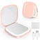 MY BEAUTY LIGHT Bright Compact Mirror with Durable Rechargeable 1X/3X Magnifying Light, 3000K-6000K Travel Makeup Mirror with Lights for Handbag Purse Pocket (Pink)