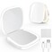 MY BEAUTY LIGHT Bright Compact Mirror with Light, Durable Rechargeable 1X/3X Magnifying Mirror with Light, 3000K-6000K Travel Makeup Mirror with Lights for Handbag Purse Pocket (White)