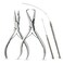 Professional Hair Extension Tools Kit, Hair Extensions Remover Pliers, Micro Links Beads Hair Pulling Hook &amp; Microbead Ring Loop Tool Stainless Steel Hair Supplies Packed in Soft Case