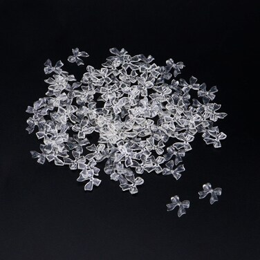 MY MIRONEY 100 Pieces 3D Bow Tie Nail Charms Flatback Light Change Nail Decorations for Women Nail Art