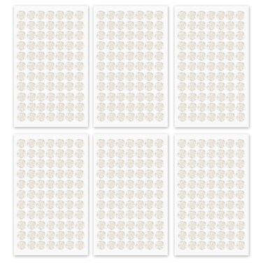 462PCS Pearl Stickers Pearls for Crafting - Self Adhesive Pearls for Hair Face Makeup Eye Nail Crafts, Stick On Gems (6 Sheets, 10mm Rose-Shaped)