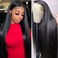 22 Inch Lace Front Wigs Human Hair 13x6 Straight Frontal Wigs Human Hair HD Lace 150% Density 13x6 Lace Front Wigs Human Hair Pre Plucked Bleached Knots Straight Human Hair Wigs for Women Glueless